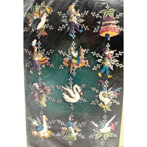 LeeWards 12 Days of Christmas Felt Ornaments Kit 14-38480 HTF Vintage 1976 READ